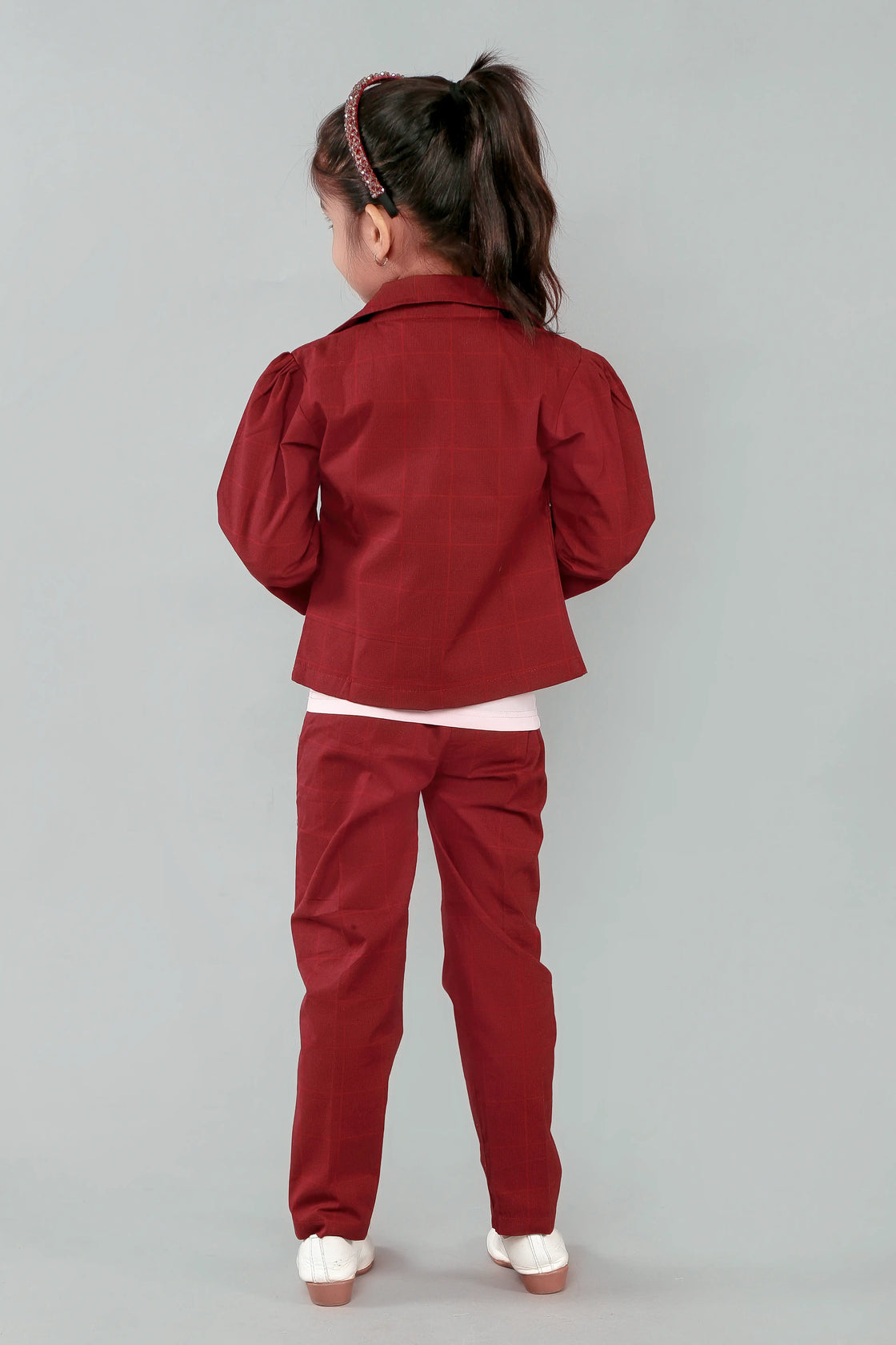 Eurynome Kidswear Girls—REDFIRE Black Rose series features a handmade center rose, crafting a bold, simple, and powerful noir statement for ages 3–9.
