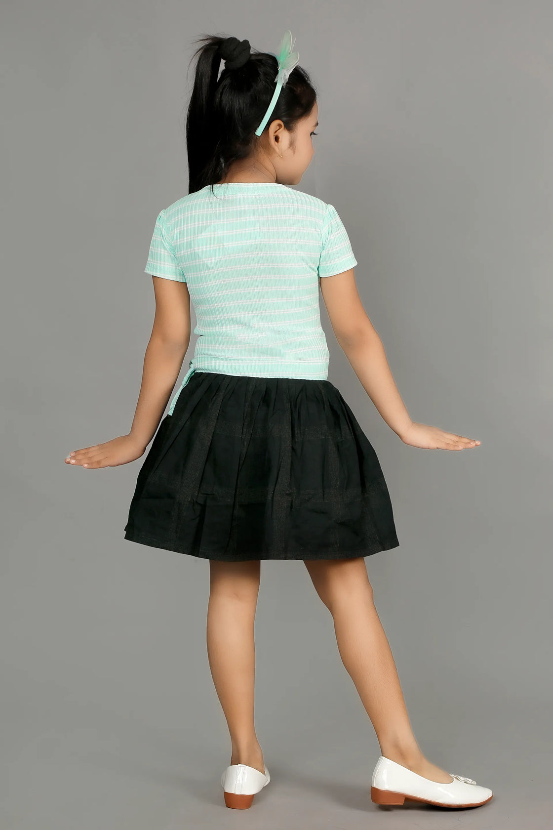 Eurynome Kidswear Girls – Basket Frock, Handmade Flower Basket Top, Puffy Checked Can-Can Skirt, Adjustable Fit, Stylish Party Dress Ages 3-6