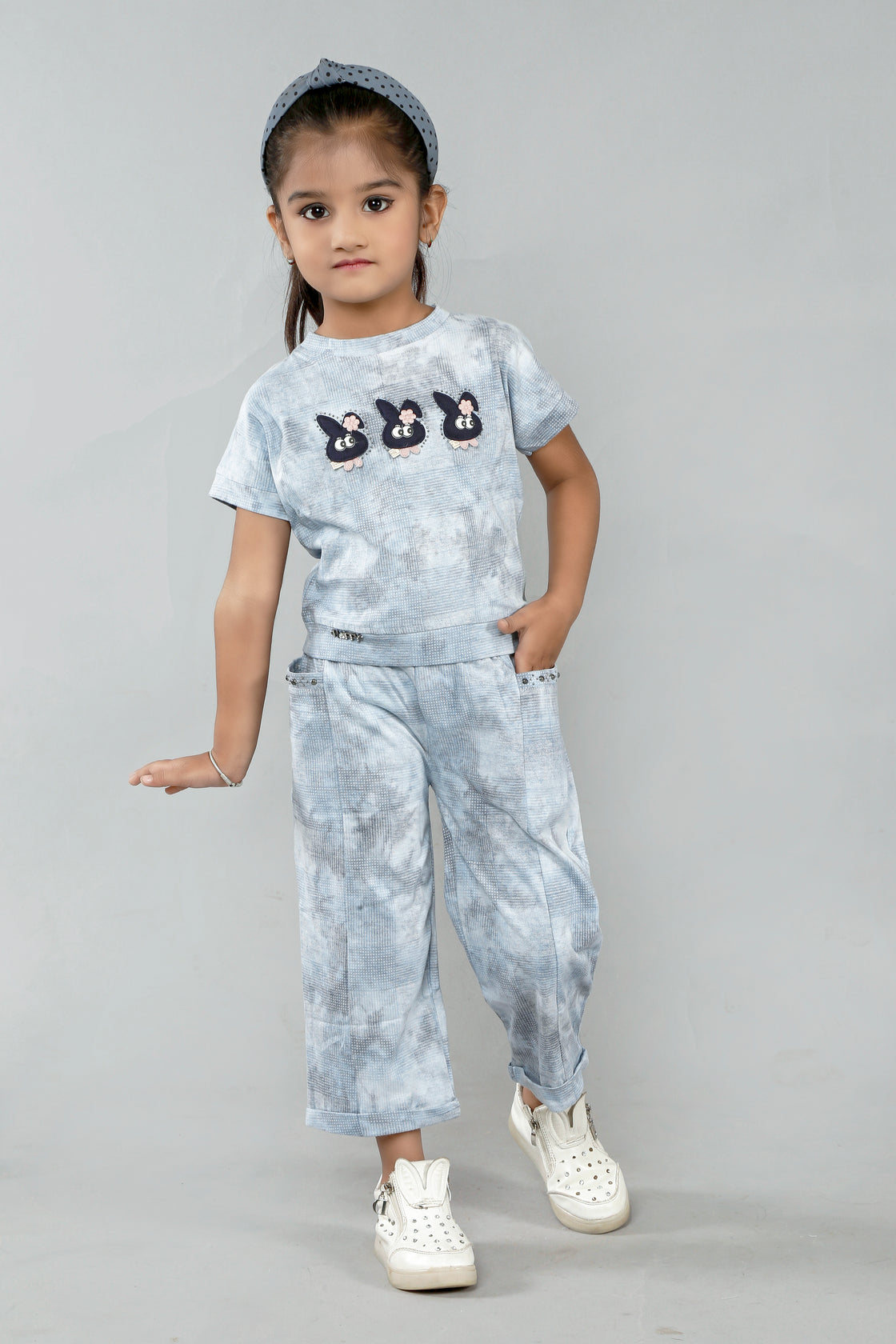 FANCY TIE DYE CHECKS PANT & TOP