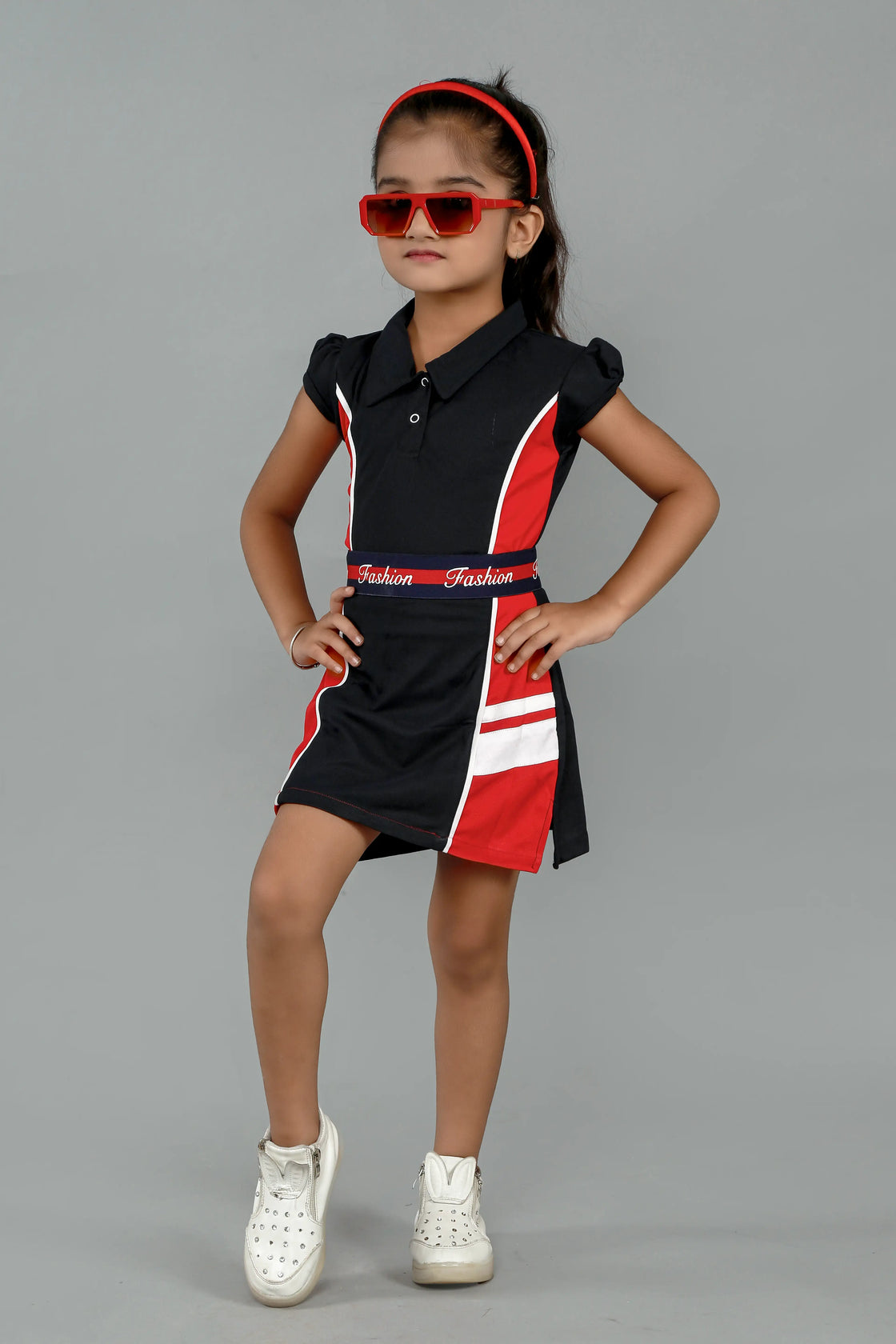 Eurynome Kidswear Girls – Game, set, match! Sporty tennis skirt & top set, with bold stripes, court-ready fit, and quilted cotton comfort for active stars ages 3-9.