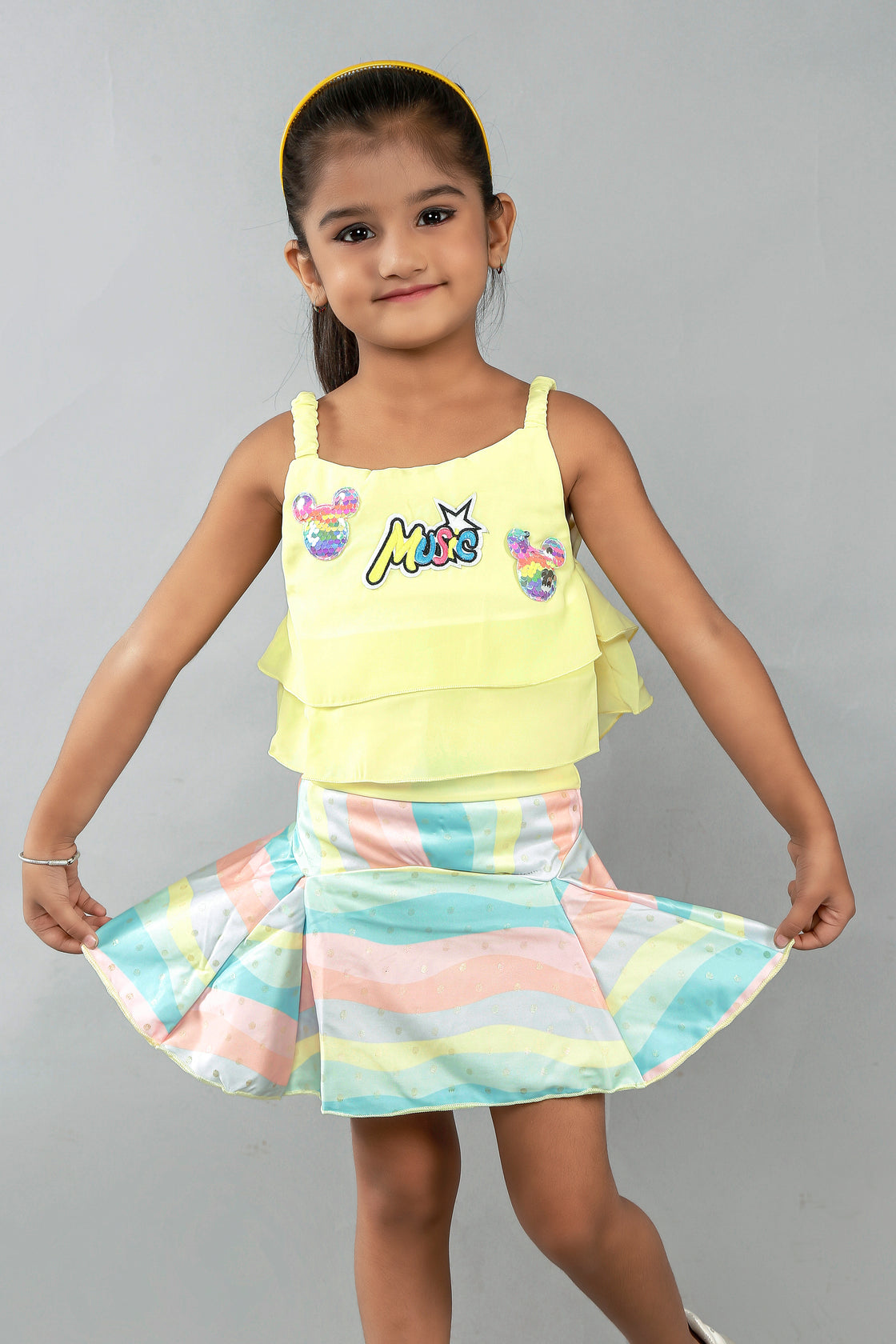MUSIC TUNIC TOP AND MINI SKIRT