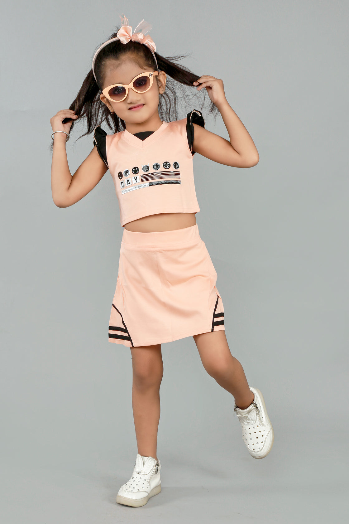 SMILEY EMOJI SKIRT AND TOP