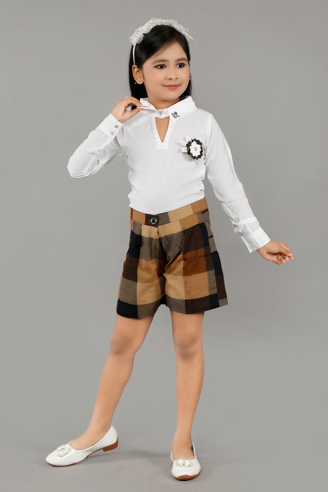 STYLISH 3PC- WRAP AROUND SKIRT WITH SHIRT & PANT