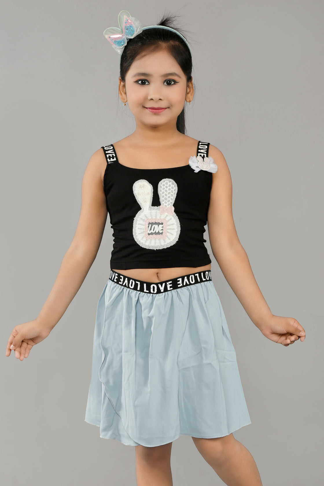 TEDDY CROP TOP AND SKIRT